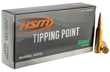 HSM 65CREEDMOOR4 Tipping Point 6.5 Creedmoor 130 Gr Sierra GameChanger 20 Bx/ 2, 20, SBT