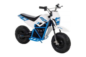 Image of Huffy CR8-R Battery Operated Ride On Minibike, White/Blue, 33in, 17201