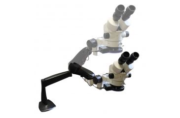 Image of LW Scientific Z4 Trinocular Stereo Zoom Microscope on Pnuematic Arm, CREAM Z4M-BZM7-PA77