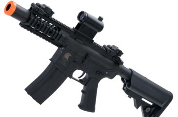 Image of Matrix Sportsline M4 RIS Airsoft AEG Rifle w/G2 Micro-Switch Gearbox, 5in Stubby, Black, Large, ST-AEG-274-A-BK