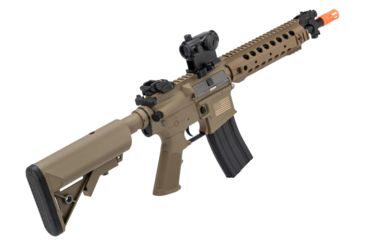 Image of Matrix Sportsline M4 RIS Airsoft AEG Rifle w/G2 Micro-Switch Gearbox, URX 8in, Dark Earth, Large, ST-AEG-294-DE