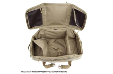 Image of Maxpedition DoppelDuffel Bag w/ Shoulder &amp; Backpack Straps - Khaki 0608K