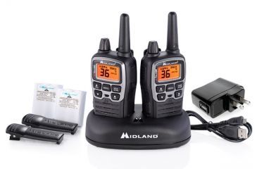 Image of Midland Radio 36 Chl./38 mile w/121 codes, W/X Scan-Alert, Batts, Rapid Charge DTC/USB, Black/Gun Metal T71VP3