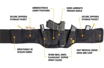 Image of Mission First Tactical Mft Belly Band Holster Fit 26 To 52 Waist Size