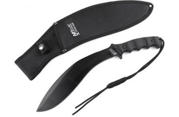 Image of MTech Tactical Machete,10.25in,Black 440C Stainless Blade,Black Textured, Fingergroove G-10 Handle MTX8093BK