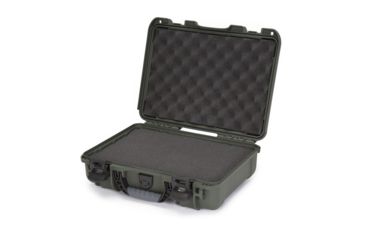Image of Nanuk 910 Protective Hard Case, 14.3in, Waterproof, w/ Foam, Olive, 910S-010OL-0A0