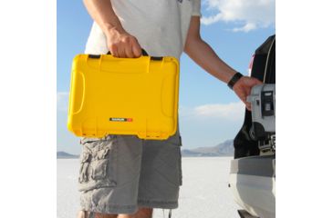 Image of Nanuk 910 Protective Hard Case, 14.3in, Waterproof, w/ Foam, Yellow, 910S-010YL-0A0