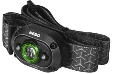 Image of Nebo Mycro Turbo Mode Rechargeable Headlamp and Cap Light, Green LED, 160 Lumens, Black, NEB-HLP-1002