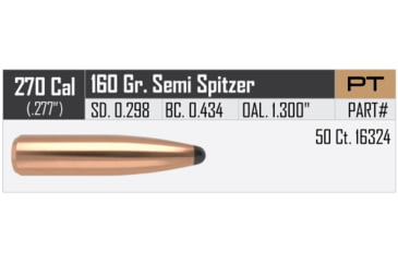 Image of Nosler Partition Rifle Bullet .270 Caliber 160gr, 50ct, 16324
