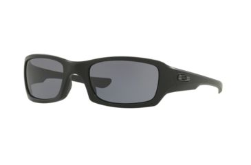 Image of Oakley Fives Squared Sunglasses 923833-54 - Matte Black Frame, Grey Lenses