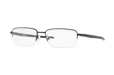 Image of Oakley GAUGE 5.1 OX5125 Eyeglass Frames 512501-52 - Matte Black Frame, Clear Lenses
