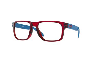 Image of Oakley HOLBROOK RX OX8156 Eyeglass Frames 815605-54 - Translucent Red Frame, Clear Lenses