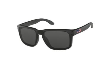 Image of Oakley Holbrook Sunglasses - Men's, Matte Black Frame, Gray Lenses, OO9102-E655