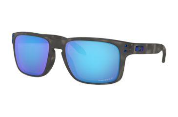 Image of Oakley Holbrook Sunglasses - Men's, Matte Black / Tortoise Frame, Prizm Sapphire Polarized Lenses, OO9102-9102G7-55