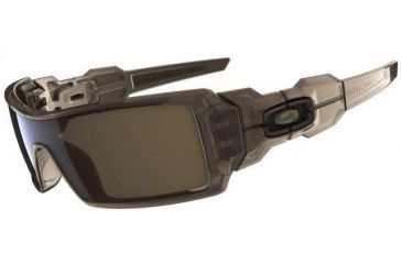 Image of Oakley Oil Rig Brown Smoke Frame w/ Tungsten Iridium Lenses Sunglasses 03-463
