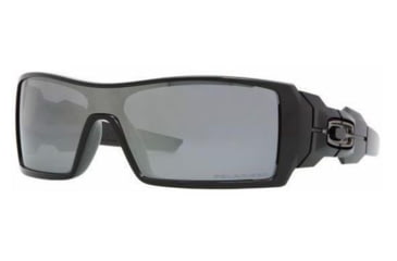 Image of Oakley Oil Rig Polished Black /Black Iridium Polarized Lenses Sunglasses 26-203