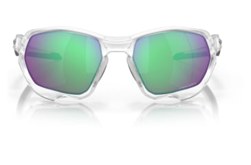 Image of Oakley OO9019A Plazma A Sunglasses - Men's, Matte Clear Frame, Prizm Jade Road Lens, Asian Fit, 59, OO9019A-901918-59
