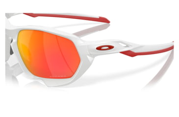 Image of Oakley OO9019A Plazma A Sunglasses - Mens, Polished White Frame, Prizm Ruby Lens, Asian Fit, 59, OO9019A-901906-59