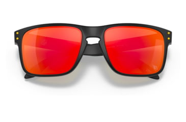 Image of Oakley OO9102 Holbrook Sunglasses - Men's, ARI Matte Black Frame, Prizm Ruby Lens, 55, OO9102-9102Q2-55