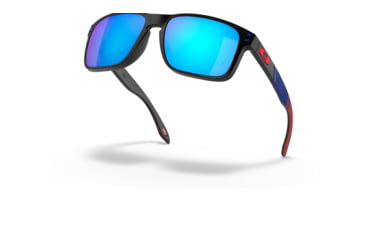 Image of Oakley OO9102 Holbrook Sunglasses - Mens, BUF Matte Black Frame, Prizm Sapphire Lens, 55, OO9102-9102Q5-55