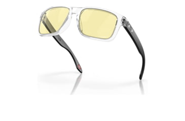 Image of Oakley OO9102 Holbrook Sunglasses - Mens, Clear Frame, Prizm Gaming Lens, 55, OO9102-9102X2-55