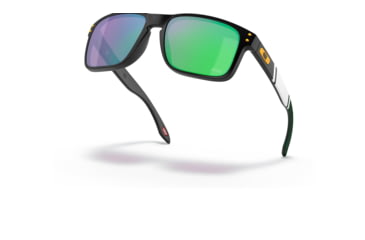 Image of Oakley OO9102 Holbrook Sunglasses - Mens, GB Matte Black Frame, Prizm Jade Lens, 55, OO9102-9102R3-55