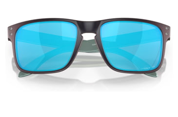 Image of Oakley OO9102 Holbrook Sunglasses - Mens, Matte Black/Red Colorshift Frame, Prizm Sapphire Lens, 55, OO9102-9102W6-55