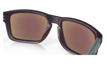 Image of Oakley OO9102 Holbrook Sunglasses - Mens, Matte Black/Red Colorshift Frame, Prizm Sapphire Lens, 55, OO9102-9102W6-55