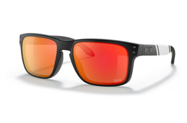 Image of Oakley OO9102 Holbrook Sunglasses - Men's, TB Matte Black Frame, Prizm Ruby Lens, 55, OO9102-9102T1-55