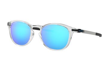 Image of Oakley PITCHMAN R OO9439 Sunglasses 943904-50 - Polished Clear Frame, Prizm Sapphire Lenses