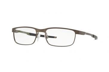 Image of Oakley Steel Plate OX3222 Eyeglass Frames 322205-52 - Pewter Frame, Clear Lenses