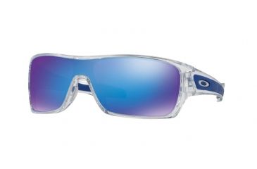 Image of Oakley TURBINE ROTOR OO9307 Sunglasses 930710-32 - Polished Clear Frame, Sapphire Iridium Lenses