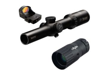 Image of OP Exclusive - Burris Tactical Scope Kit, MTAC Rifle Scope, 1-4x24mm, 30mm Tube, Second Focal Plane, 1/2 MOA, Ballistic CQ Reticle, PEPR Mount w/FastFire 3 1x Micro Red Dot Sight, Black, 200437-FF w/