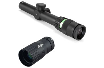 OP Exclusive - NEW Trijicon AccuPoint 1-4x24 30mm Tube Riflescope, German #4 Crosshair w/ Green Dot w/ Trybe Optics Enhancer - Magnification Doubler