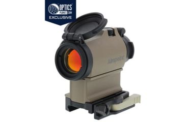 Image of OpticsPlanet Exclusive Aimpoint Micro T-2 Red Dot Reflex Sight, 2 MOA Dot Reticle, w/ LRP Mount &amp; Spacer, Flat Dark Earth, Semi Matte, Anodized, 200470