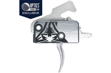 Image of OpticsPlanet Exclusive RISE Armament RA-240 Enhanced Rifle Trigger, Curved, 3.5lb Pull Weight, Anodized, Graphite, Silver, RA-240-GPHT-SLVR