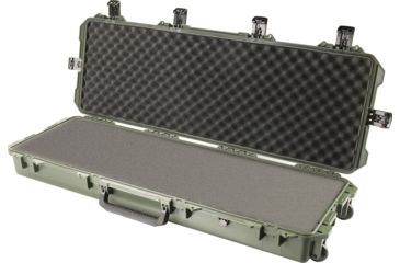 Image of Pelican Storm Cases iM3200 Dry Box w/Wheels, 44x14x6in Interior, Olive, Solid Foam iM3200-30001