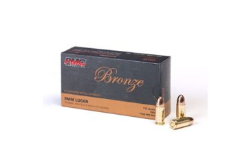 PMC Bronze 9mm Luger 115 Grain Full Metal Jacket Brass Cased Centerfire Pistol Ammunition