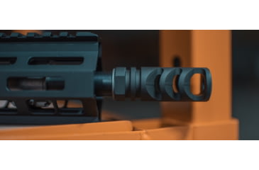 Image of Precision Armament M4-72 Severe-Duty Compensator, .223/5.56, 1/2x28, Matte Black, A04002