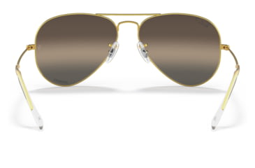 Image of Ray-Ban Aviator Large Metal RB3025 Sunglasses, Legend Gold Frame, Silver/Grey Chromance Lens, Polarized, 55, RB3025-9196G3-55