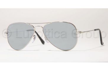 Image of Ray-Ban Aviator Large Metal Sunglasses RB3025 003/40-6214 - Silver Crystal Gray Mirror