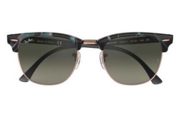 Image of Ray-Ban Clubmaster Sunglasses RB3016 125571-49 - Spotted Grey/Green Frame, Grey Gradient Dark Lenses