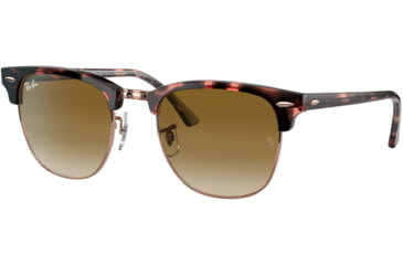 Image of Ray-Ban Clubmaster RB3016 Sunglasses, Pink Havana, 49, RB3016-133751-49