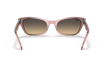Image of Ray-Ban Lady Burbank RB2299 Sunglasses, Brown Vintage Lenses, Transparent Pink, 52, RB2299-1344BG-52