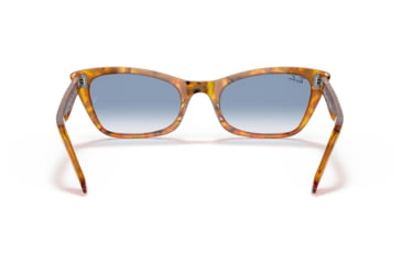 Image of Ray-Ban Lady Burbank RB2299 Sunglasses, Clear Gradient Blue Lenses, Amber Tortoise, 52, RB2299-13423F-52