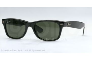 Image of Ray-Ban Wayfarer RB2132 Sunglasses 901-58 - Black Frame, Crystal Green Lenses