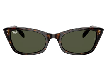 Image of Ray-Ban RB2299 Lady Burbank Sunglasses - Womens, Havana Frame, Green Lens, 55, RB2299-902-31-55