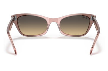 Image of Ray-Ban RB2299 Lady Burbank Sunglasses - Women's, Transparent Pink Frame, Brown Vintage Lens, 55, RB2299-1344BG-55
