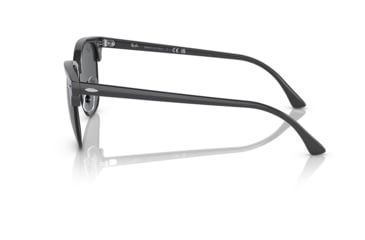 Image of Ray-Ban RB3016 Clubmaster Sunglasses, Grey On Black Frame, Dark Grey Lens, 49, RB3016-1367B1-49