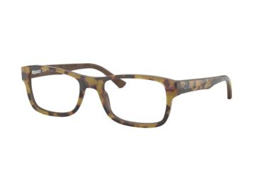 Image of Ray-Ban RX5268 Eyeglass Frames 5975-50 - Top Yellow Havana Onopal Beige